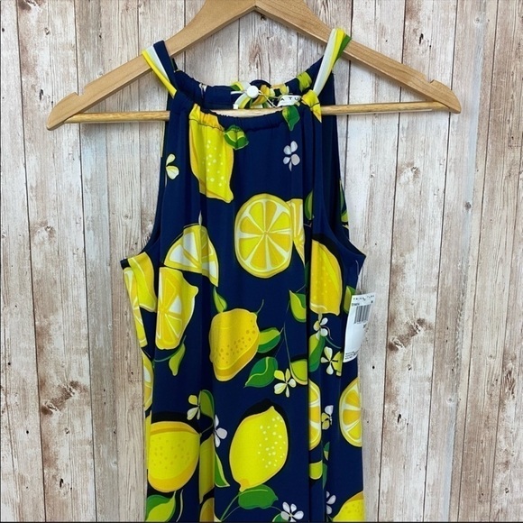 Trina Turk Rancho Lemon Print High Halter Dress Size XS - Picture 5 of 13